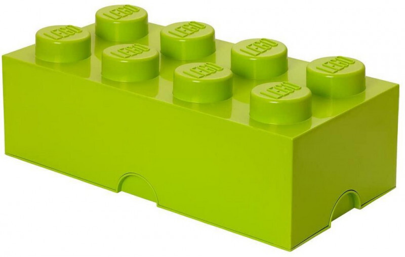 LEGO收納箱上蓋式2x4-草綠色