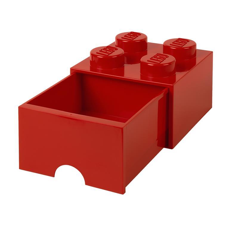 LEGO收納箱抽屜式2x2-紅色