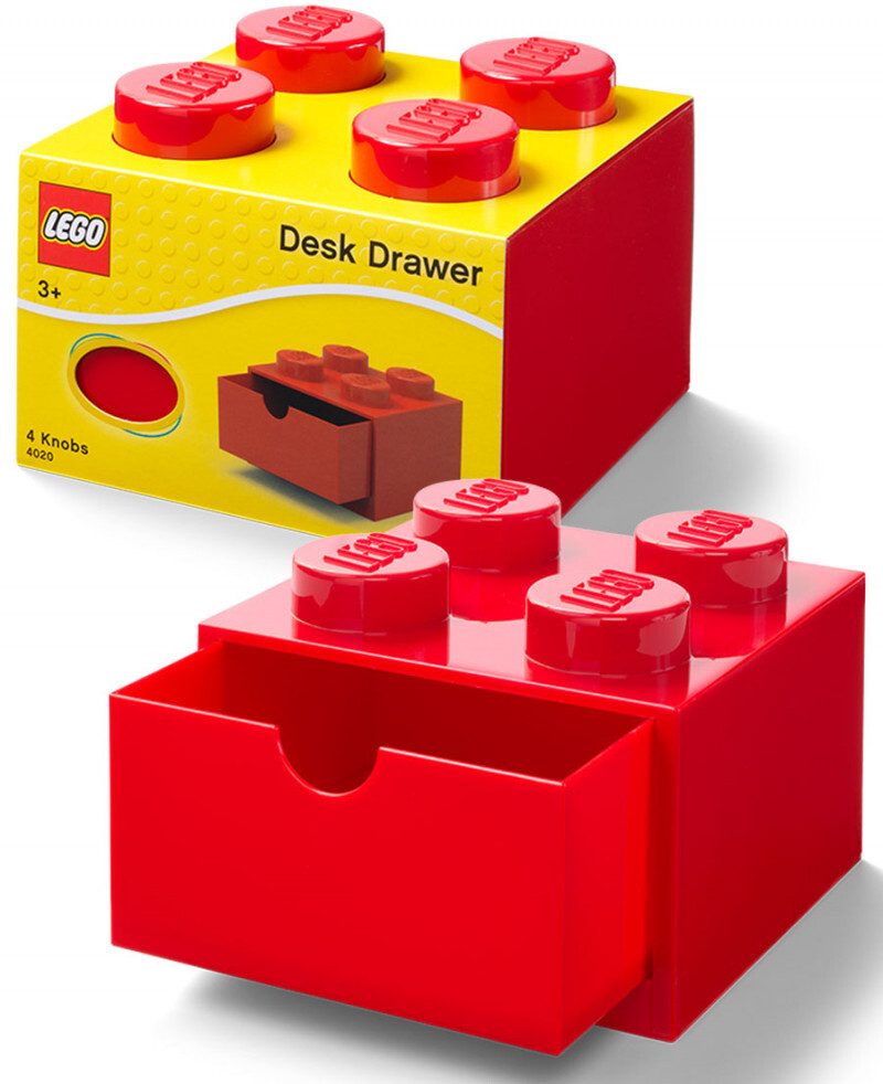 LEGO桌上型抽屜2x2-紅色
