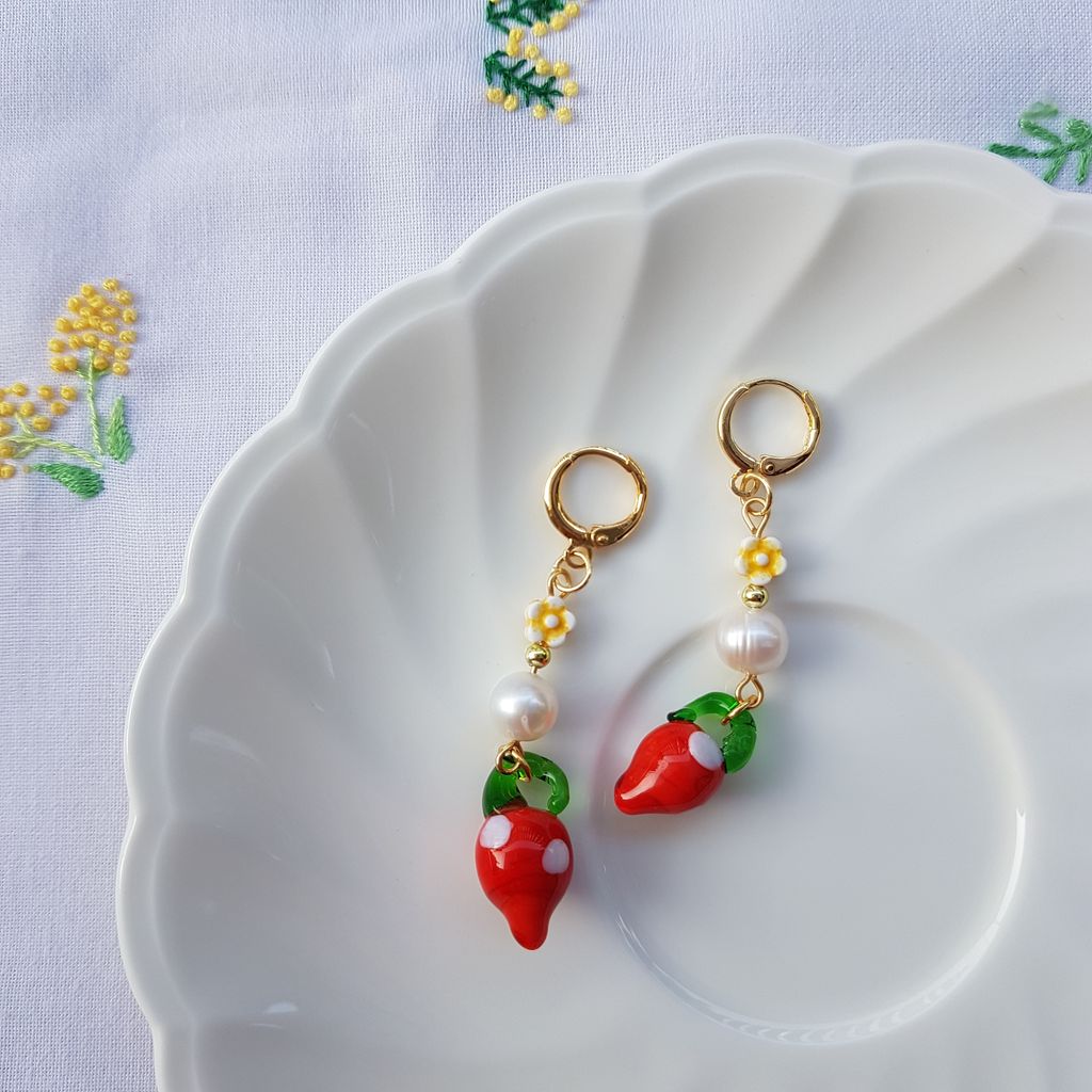 FRUIT SALAD earrings/huggies Take Your Pick! The Sisterhood Studios
