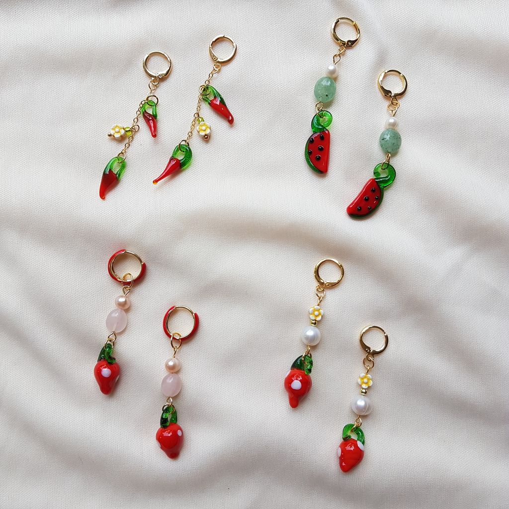 FRUIT SALAD earrings/huggies Take Your Pick! The Sisterhood Studios