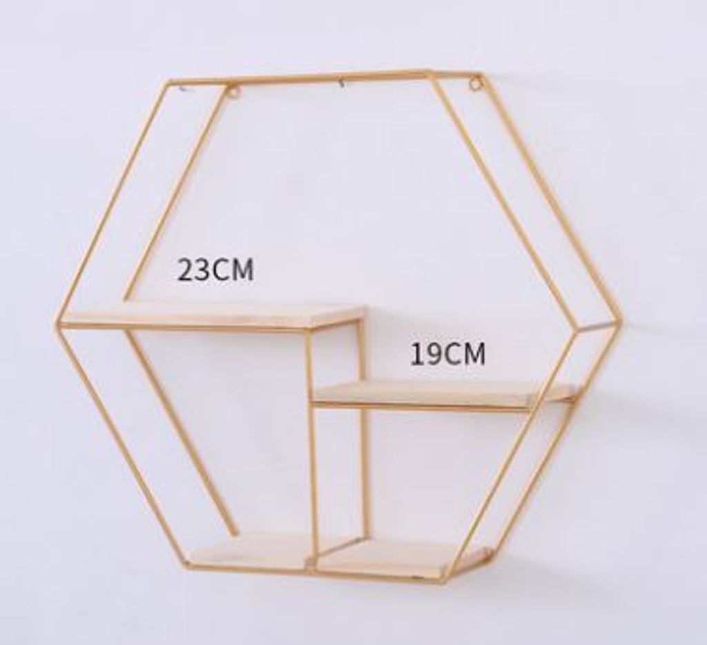 Hexagon - Gold (42x46x10.5cm) - 0.95kg.JPG