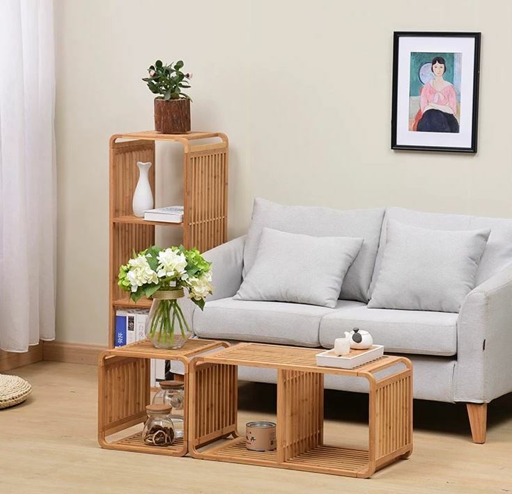 bamboo end table