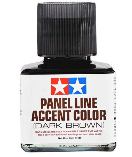 Tamiya Panel Line Accent Color Black /Dark Brown /Gray / X20