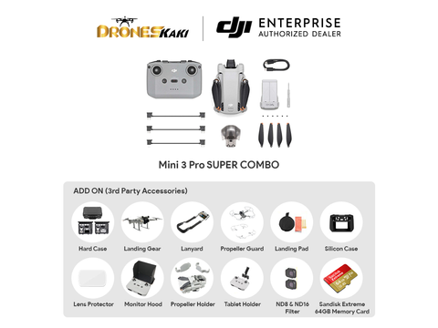 Mini 3 Pro + Fly More Kit Super Combo – Drones Kaki