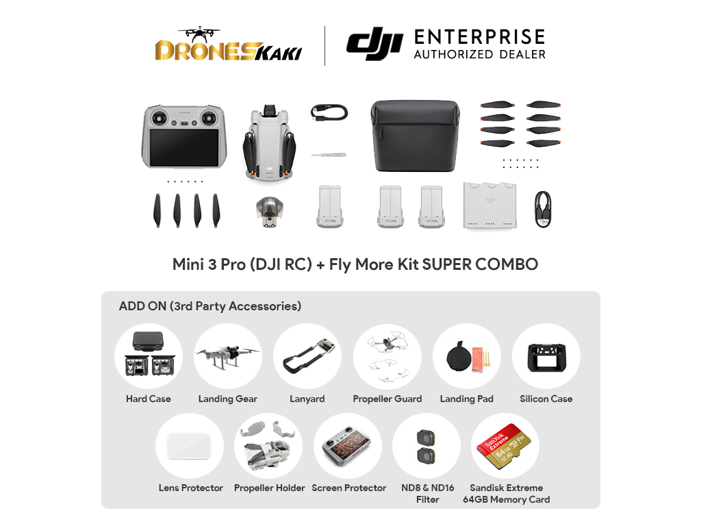 DJI Mavic 3 Fly More Combo with RC Pro Remote & Accessory Kit