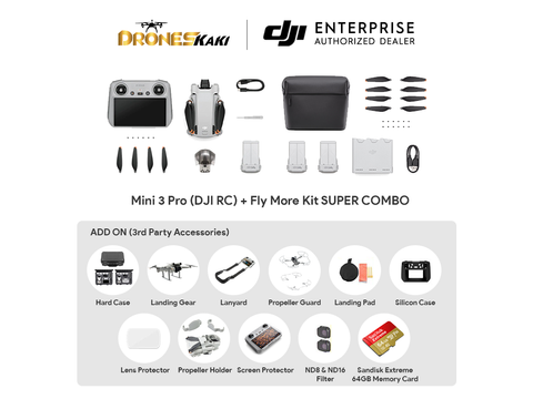 DJI Mini 3 Pro (DJI RC) and Fly More Kit Plus Bundle