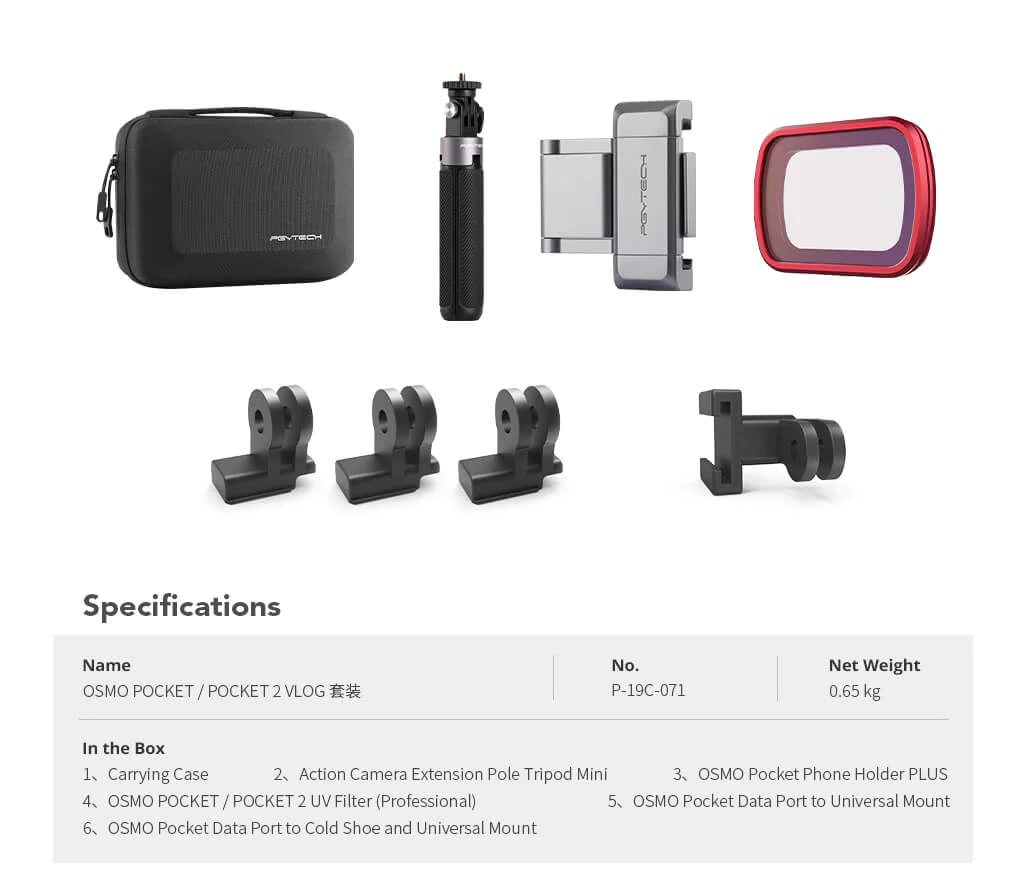 PGYTECH OSMO POCKET POCKET VLOG Set Kaki | DJI Enterprise Authorized Store