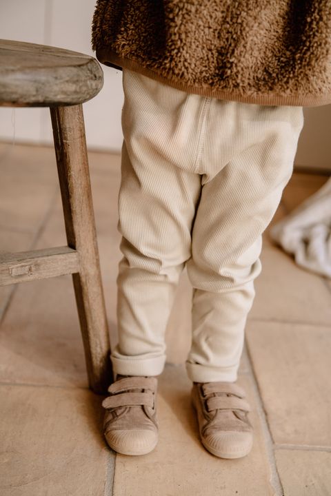 leggings rom pom -gris voile
