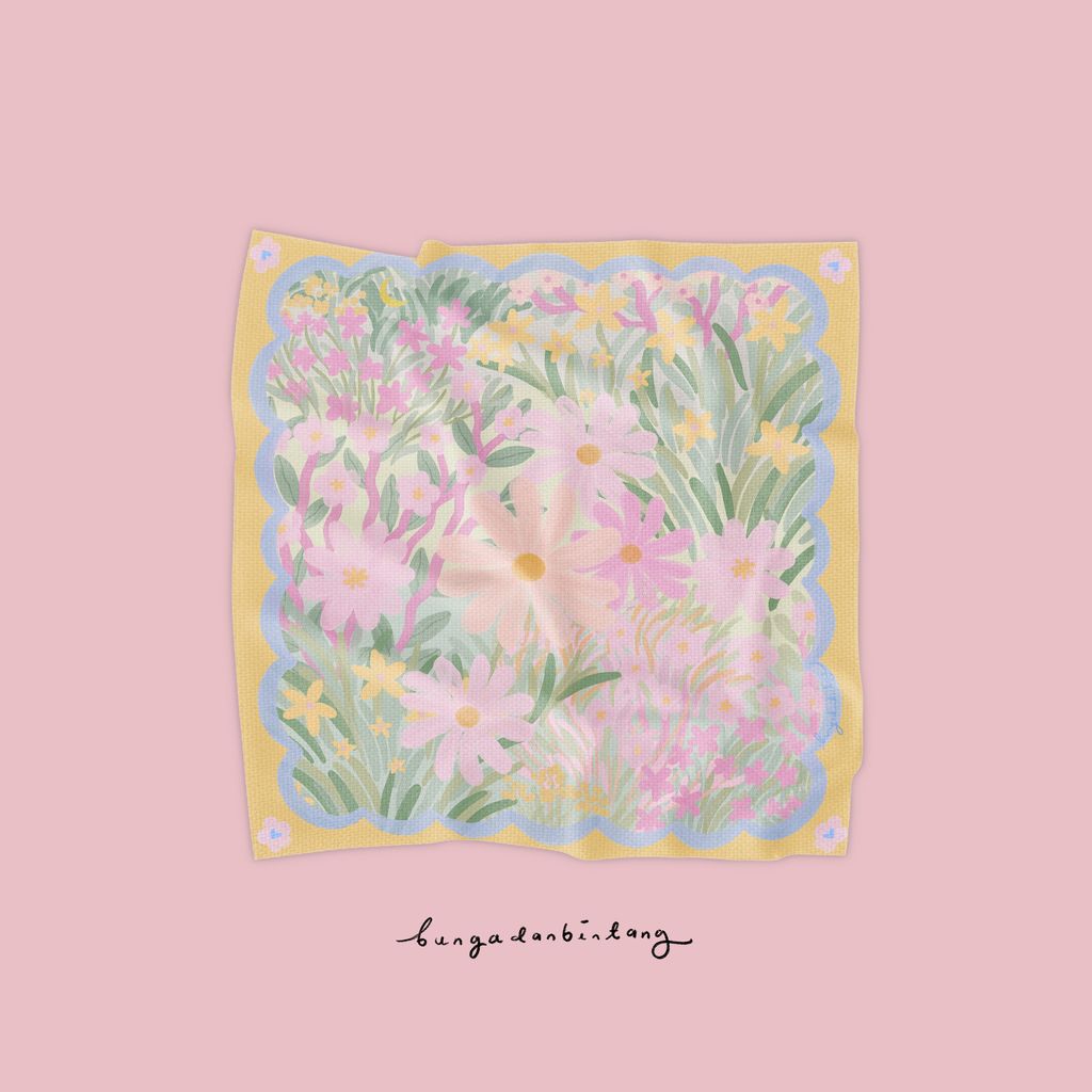 Bunga Garden Square Scarf