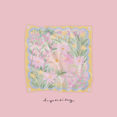 Bunga Garden Square Scarf
