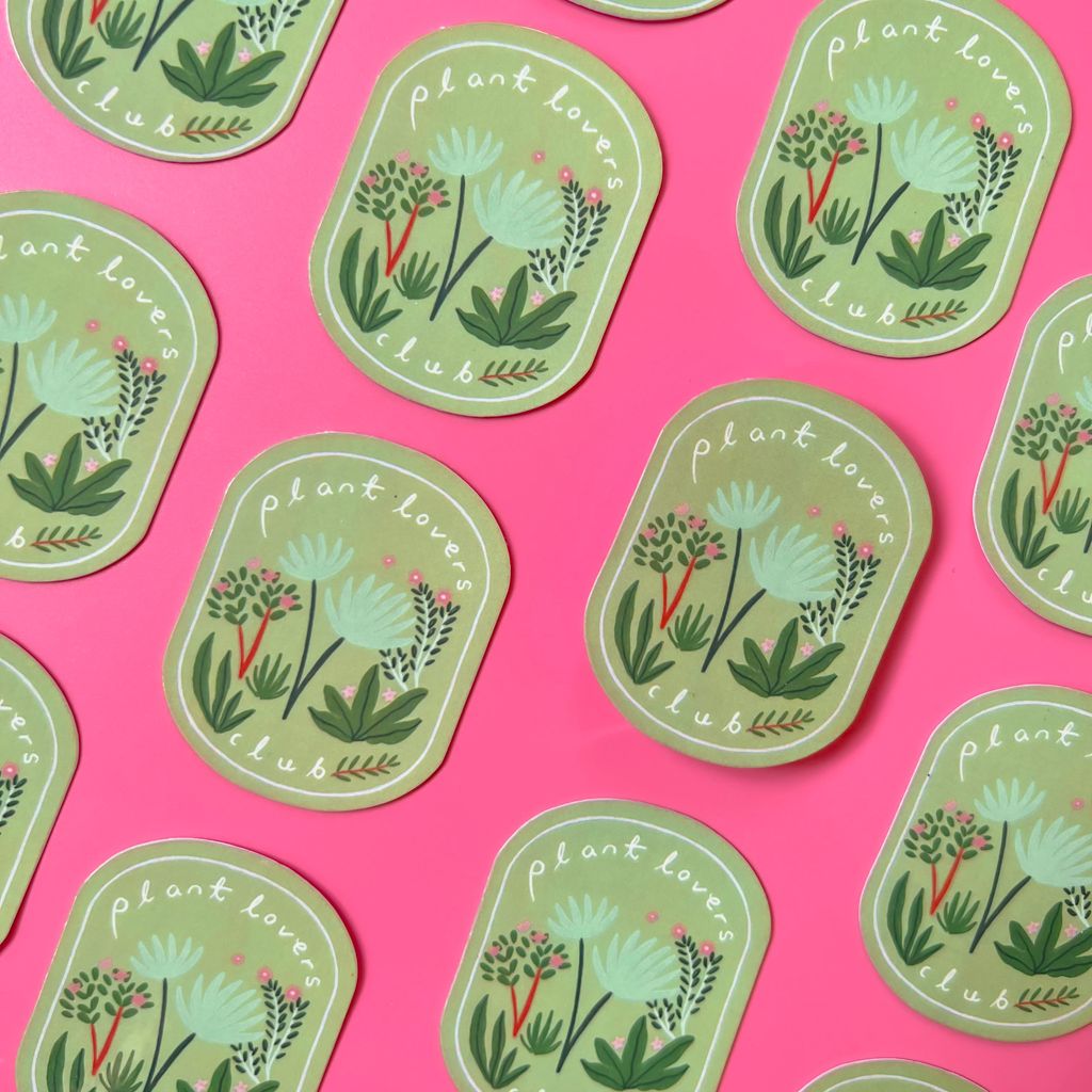 Plant Lovers Club Vinyl Sticker by Bunga dan Bintang