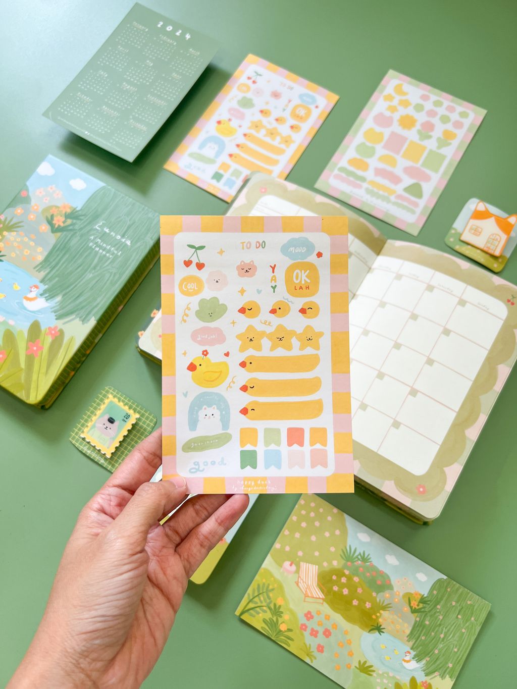 Eunoia Planner comes with Happy Duck and Bentuk Paper Sticker