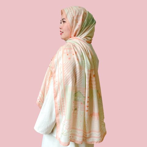 rindu kampung pink shawl