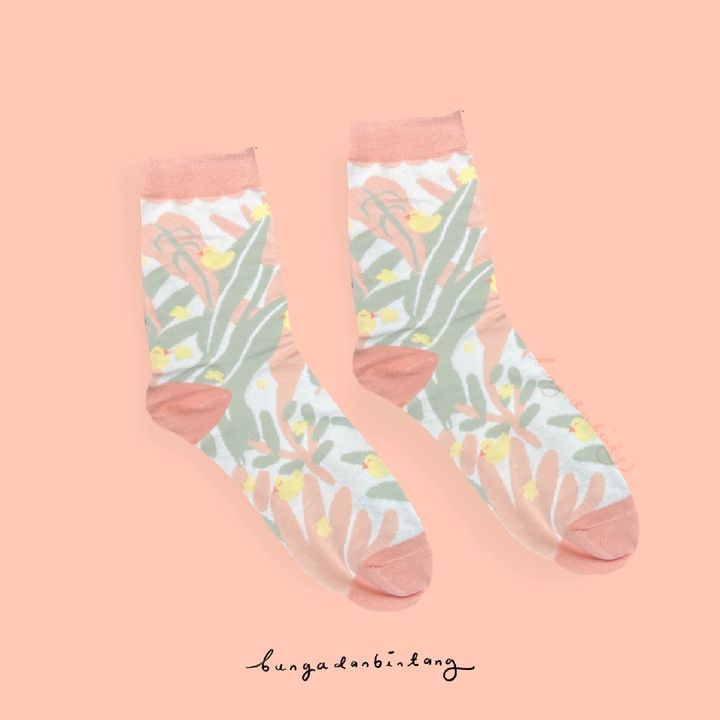 Happy Duck Socks - Peach by Bunga dan Bintang