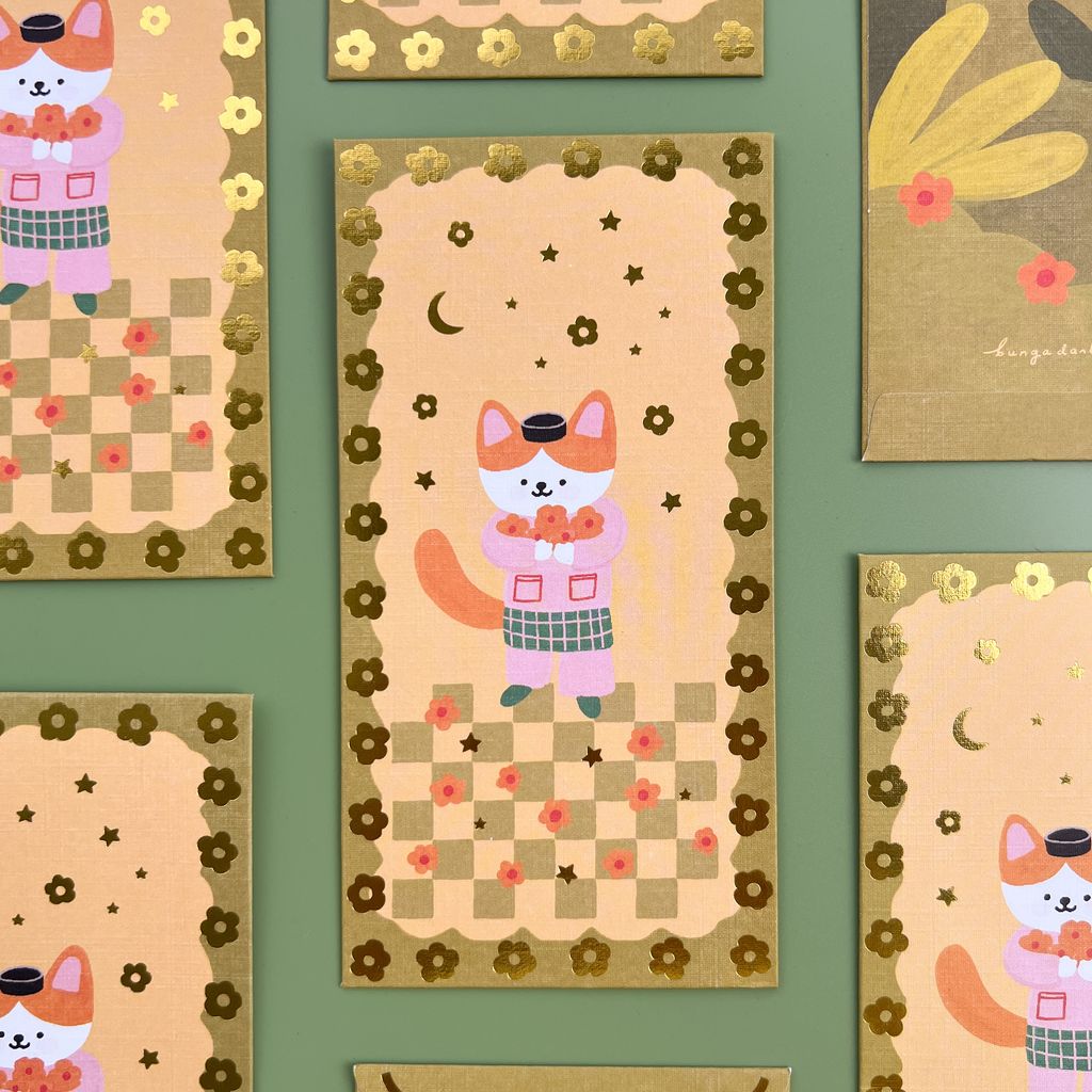 Cookie Cat Money Packets by Bunga dan Bintang