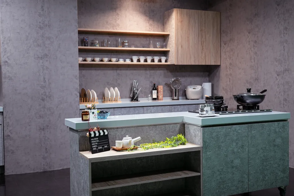 北歐廚房 ｜ 中島實景棚