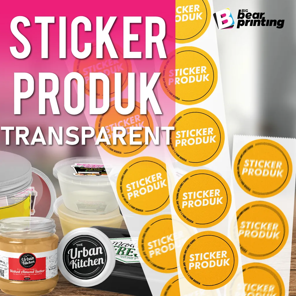 Transparent Opp Big Bear Sticker