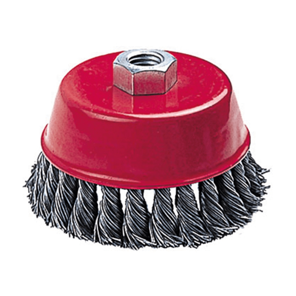 UNION 3 Inch M10x1.5mm Twisted Knot Steel Wire Cup Brush MST DIYTOOLS