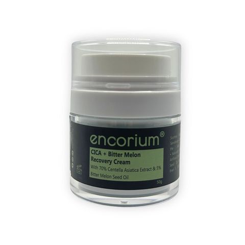 Encorium CICA + Bitter Melon Recovery Cream, 50g barrier-repair moisturiser with 70% centella extract