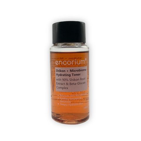 Encorium Shikon + Microbiome Hydrating Toner, 100 ml bottle.