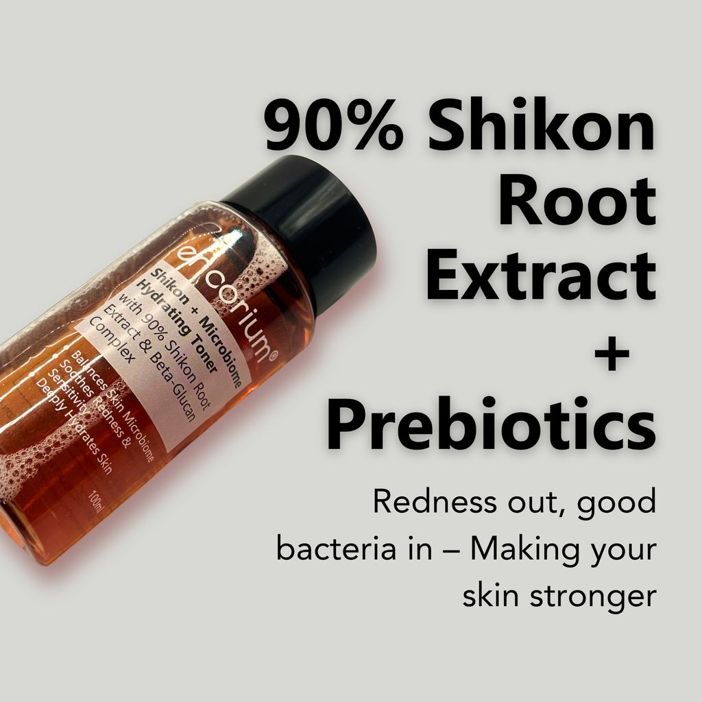 Red, reactive, or post-treatment skin-Encorium Shikon+MIcrobiome Hydrating Toner