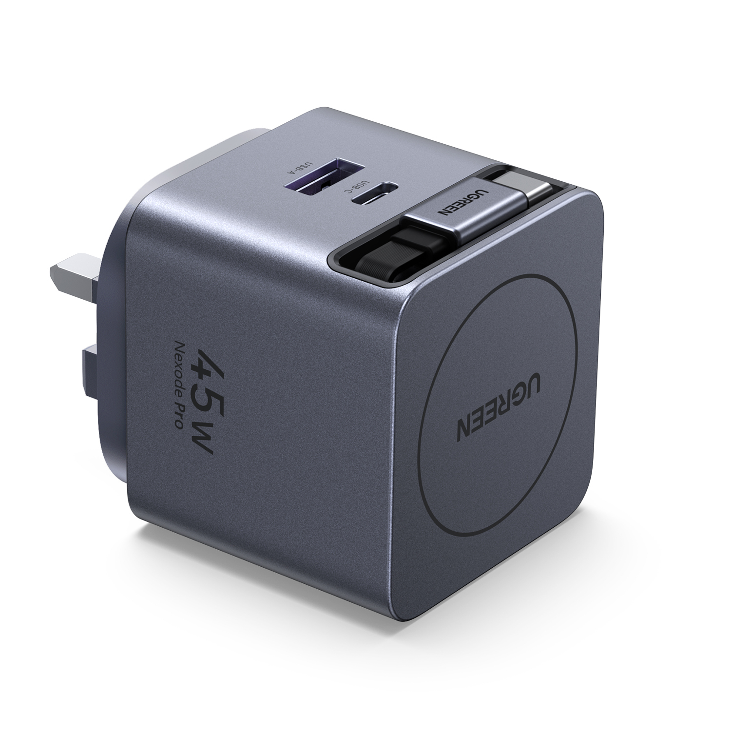 UGREEN-Nexode-Pro-45W-GaN-USB-A_1-Type-C_1-Fast-Charger-with-Retractable-Cable-1 (1)