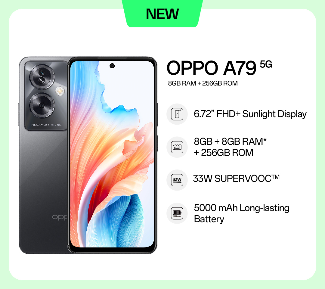 OPPO A79 5G (8GB + 256GB) | New – Deetech Gadgets OPPO A79 5G (8GB + 256GB) | New – Deetech Gadgets