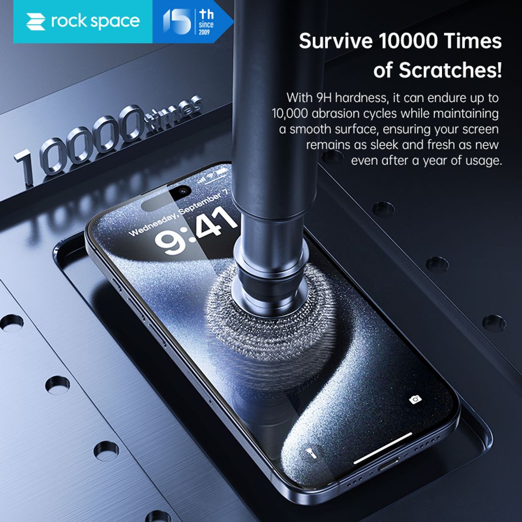 iPhone 16 rock space 2.5D Full-screen Tempered Glass Screen Protector 4