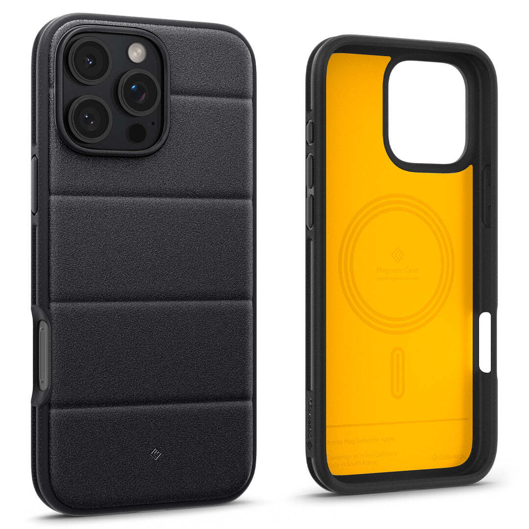 Caseology Athlex Mag Cover Per IPhone 16 Pro Max – Texture Arenica Antigraffio – Magnetico Con Ricarica MagSafe – Active Green