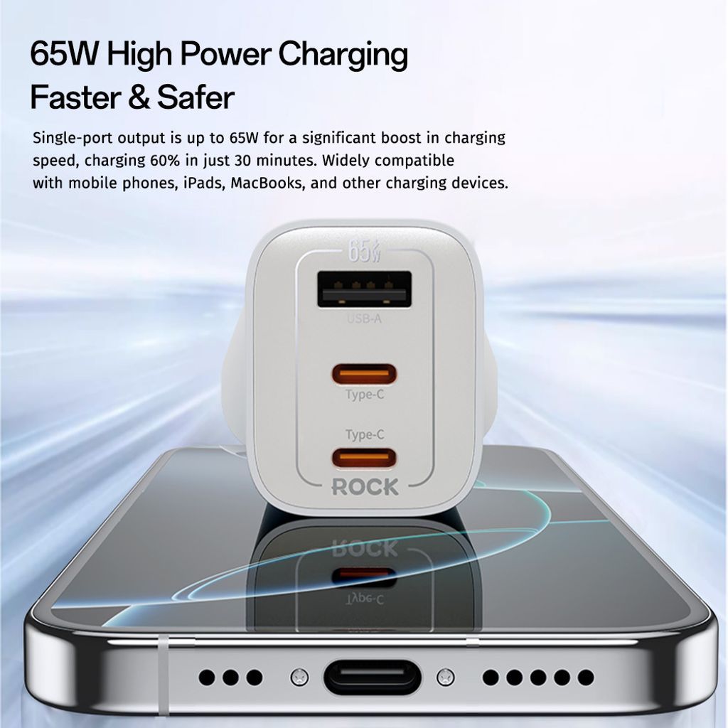 ROCK IceCube 65W GaN Wall Charger 03
