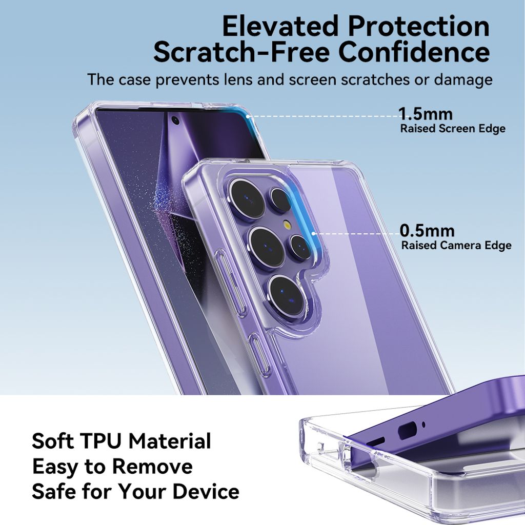 Samsung S25 Crystal Transparent Protection Case 4