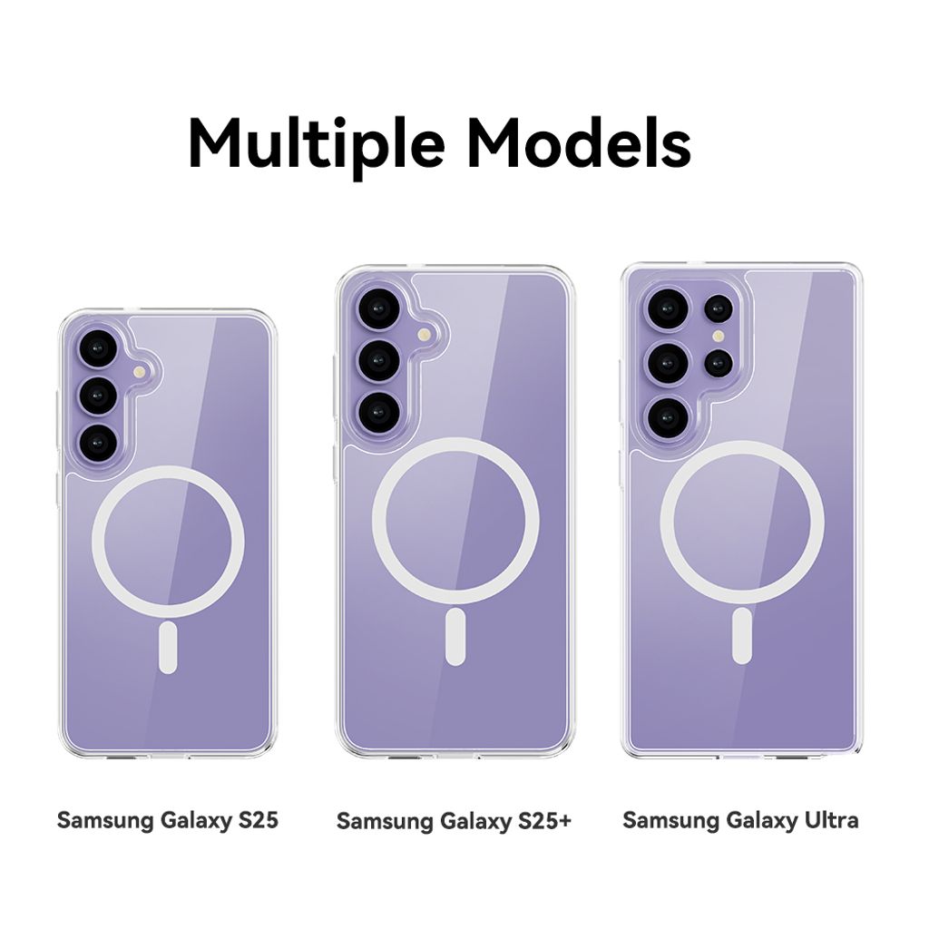 Samsung S25 Crystal Transparent Protection Case with Magnetic 8