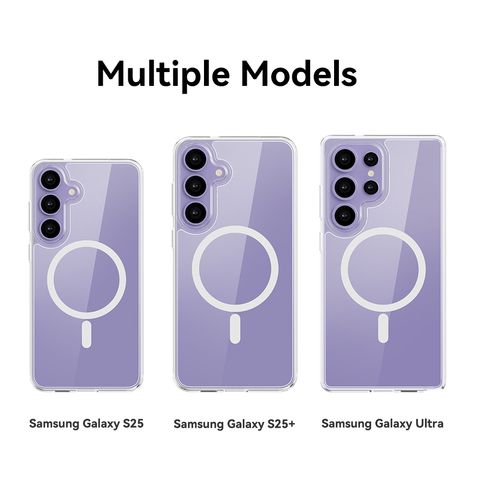 Samsung S25 Crystal Transparent Protection Case with Magnetic 8