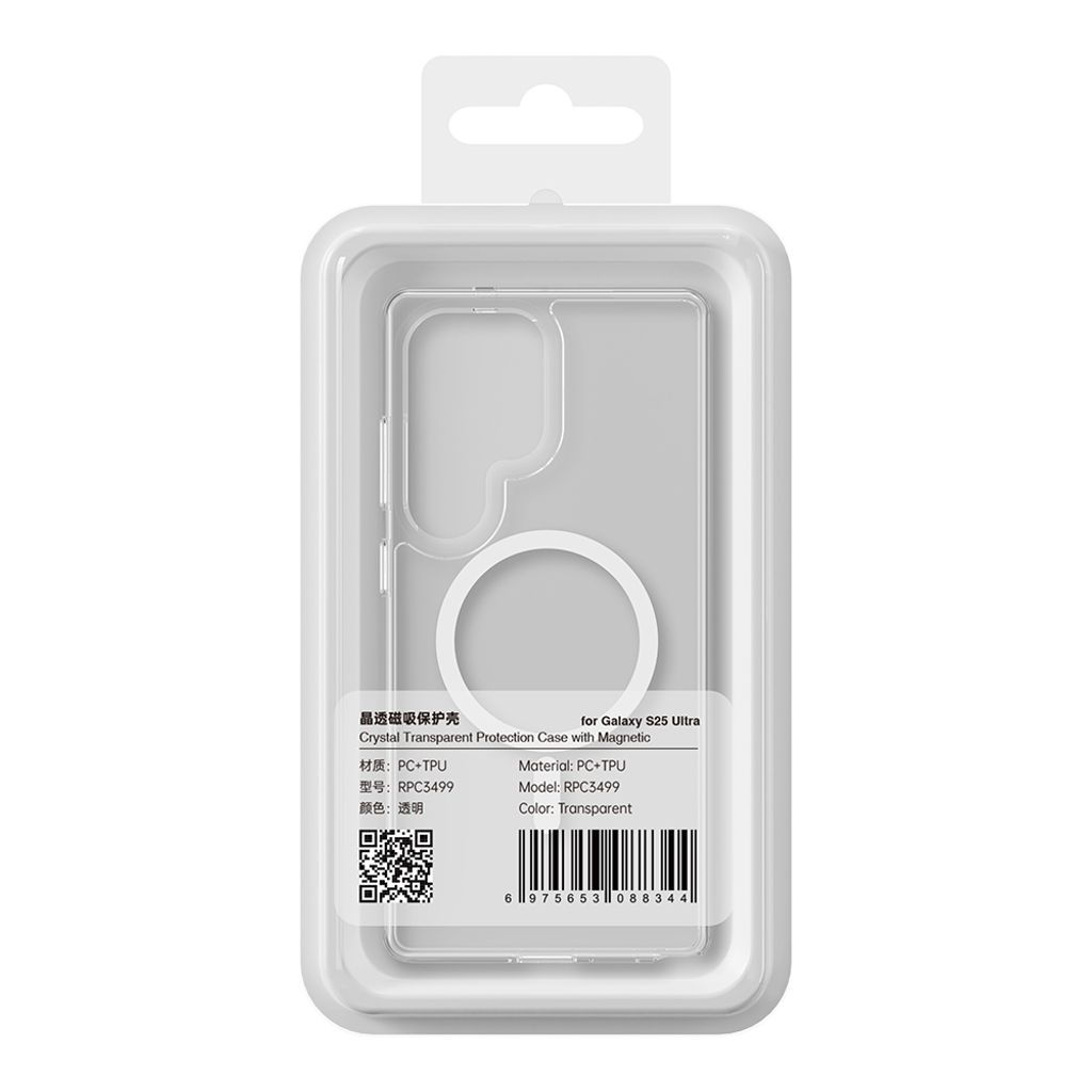 Samsung S25 Crystal Transparent Protection Case with Magnetic 9