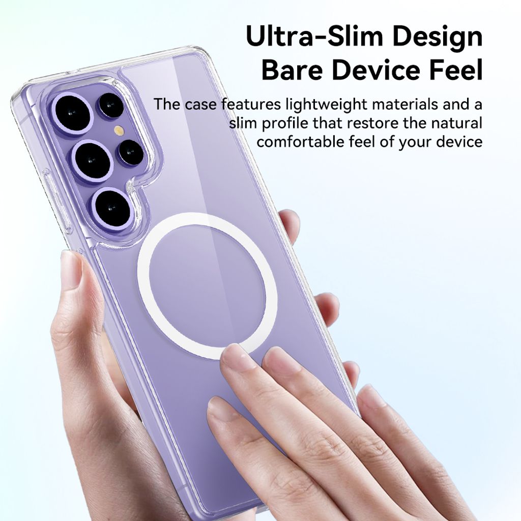 Samsung S25 Crystal Transparent Protection Case with Magnetic 4
