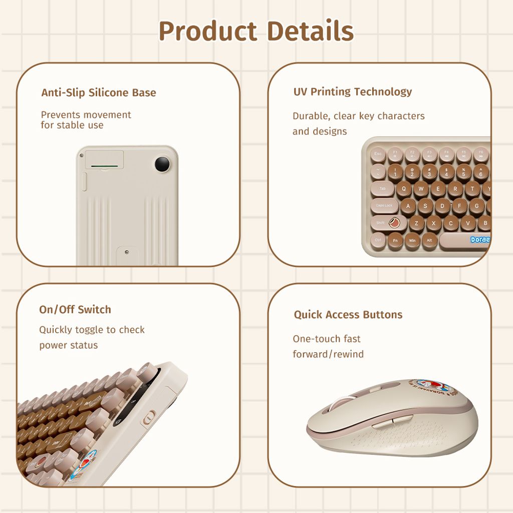 ROCK Doraemon J10 Keyboard and Mouse Kit 09
