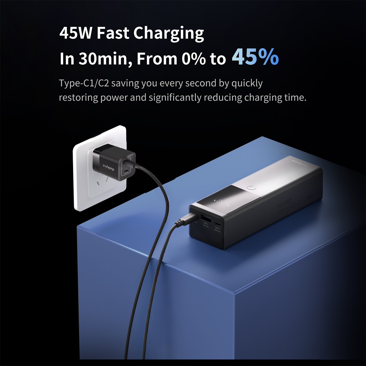 Thinkplus FLUXO High Power 12800mAh Portable 125W Power Bank 03