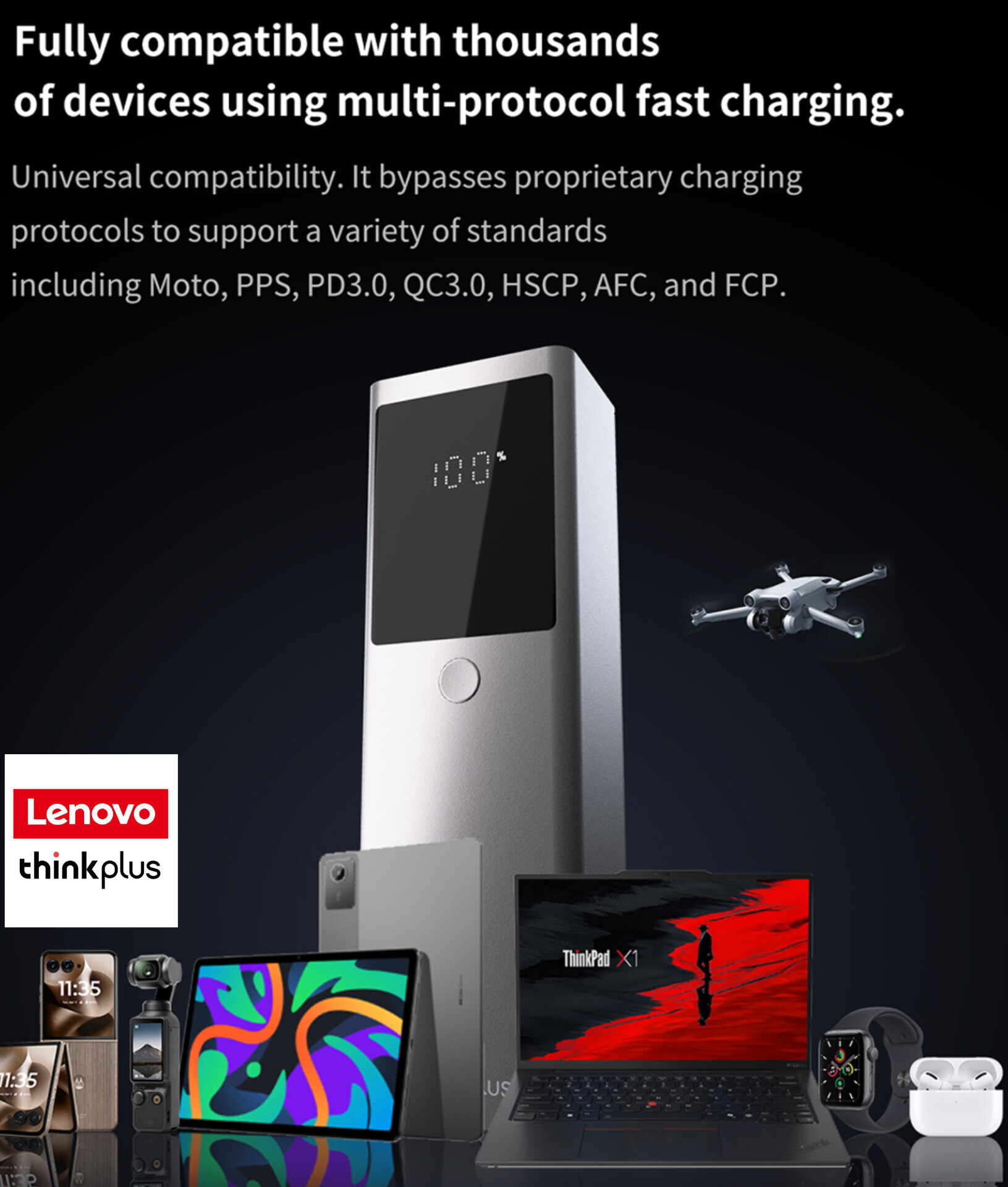 Thinkplus FLUXO High Power 12800mAh Portable 125W Power Bank 01