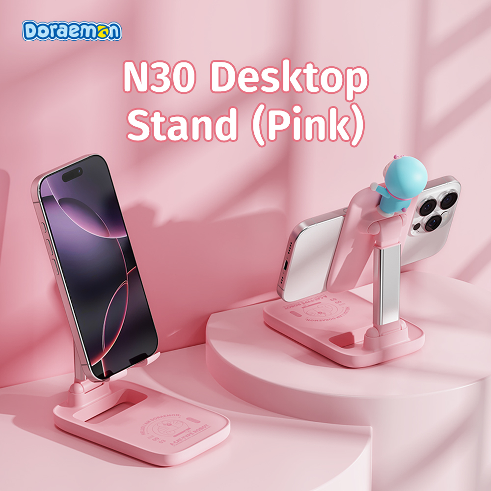 ROCK Doraemon N30 Desktop Stand (Pink) 01