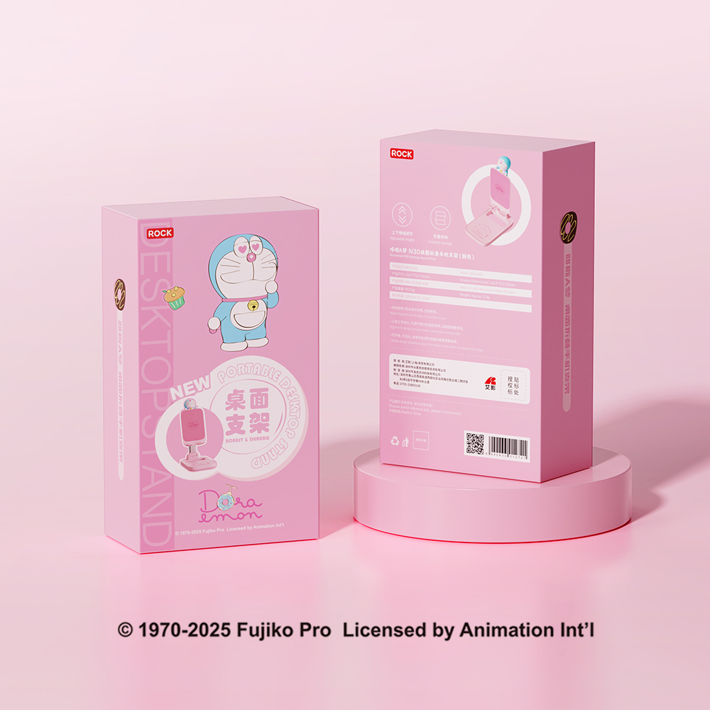 ROCK Doraemon N30 Desktop Stand (Pink) 10