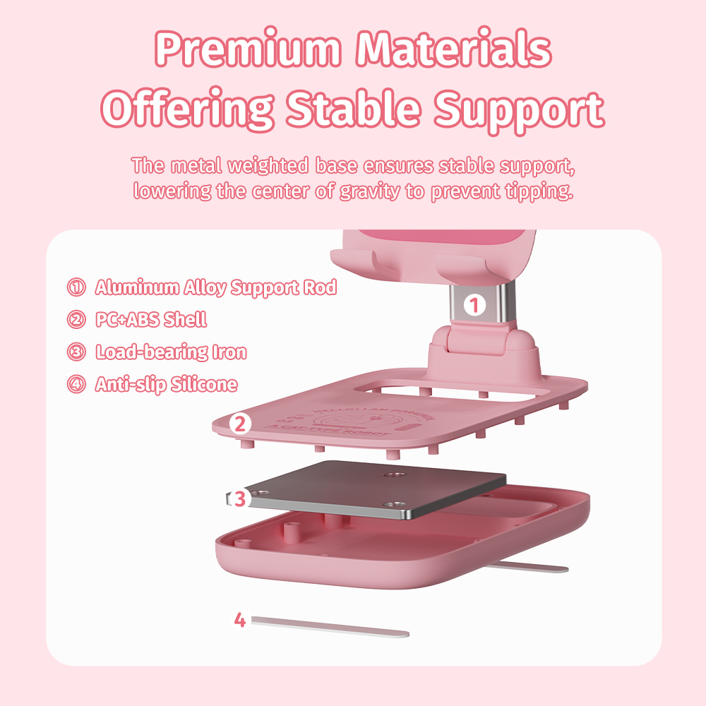 ROCK Doraemon N30 Desktop Stand (Pink) 03