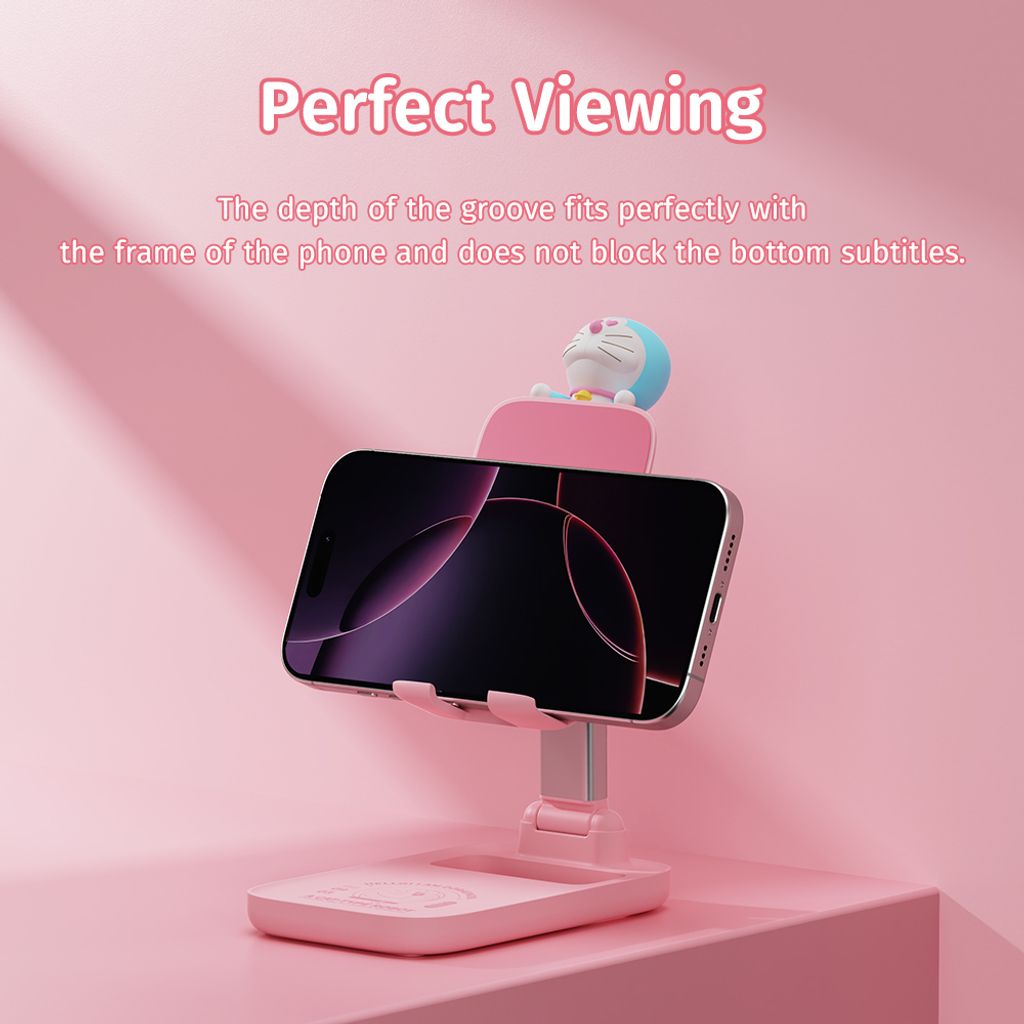 ROCK Doraemon N30 Desktop Stand (Pink) 06