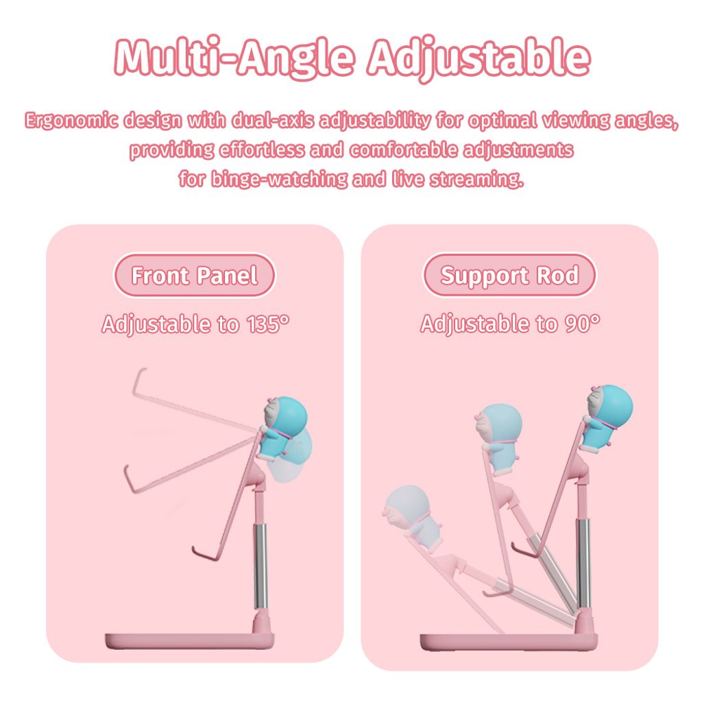 ROCK Doraemon N30 Desktop Stand (Pink) 02
