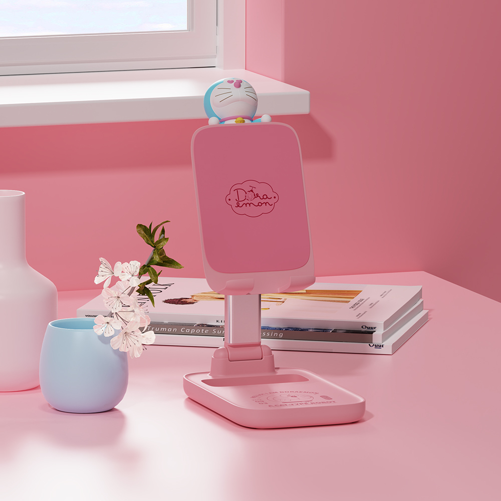 ROCK Doraemon N30 Desktop Stand (Pink) 07