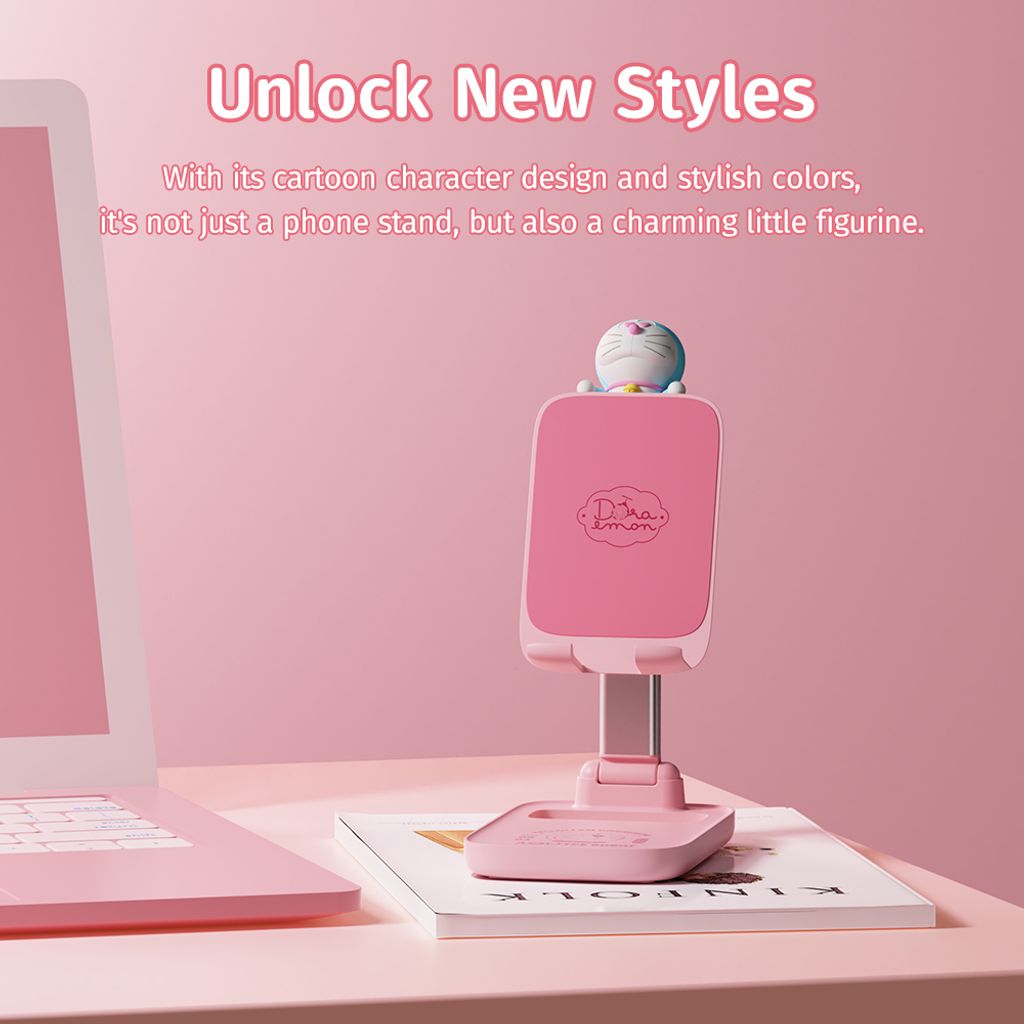 ROCK Doraemon N30 Desktop Stand (Pink) 05