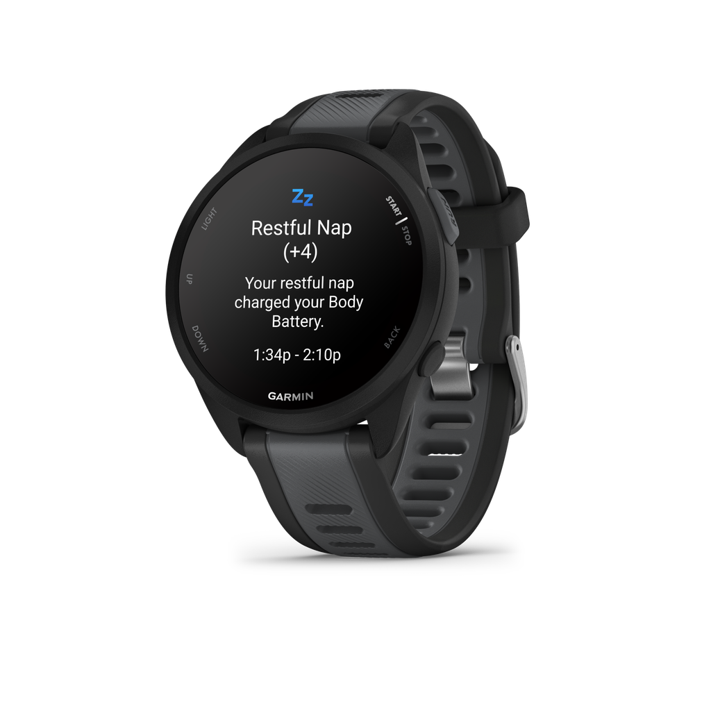 Forerunner165_HR_black_front-left_0001_Forerunner265_Nap_Detection