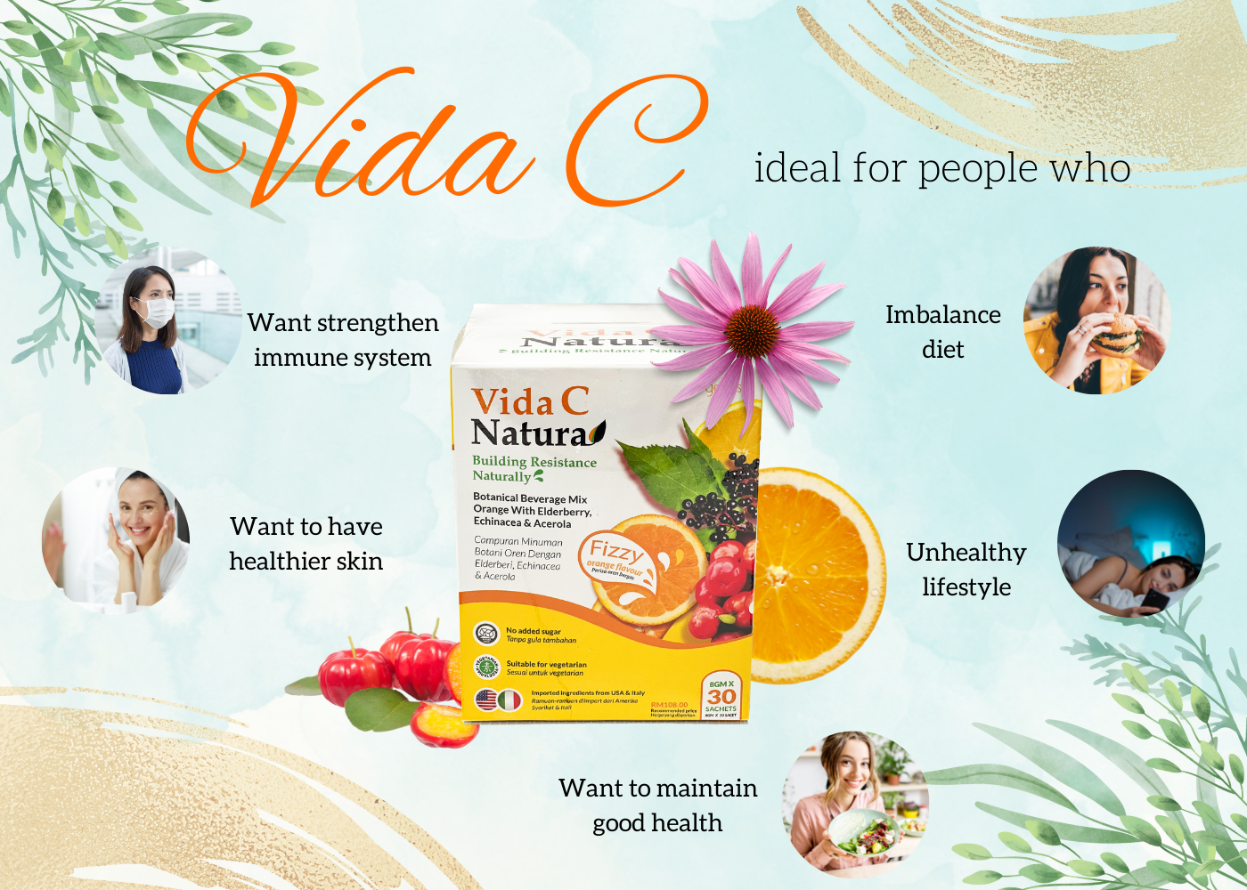 Vida C Natura (8gm x 30 sachets) – Genesis Nutraceuticals | Genesis  Functional Food