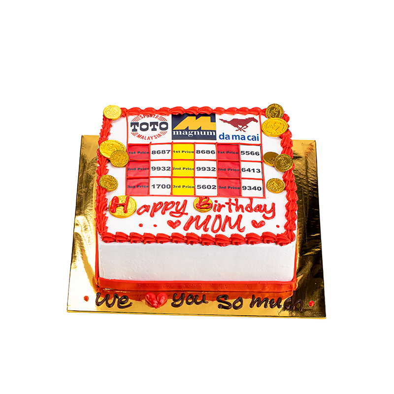 Money Pulling 4D/TOTO Ticket & Mahjong Cake | Cake Genie Home