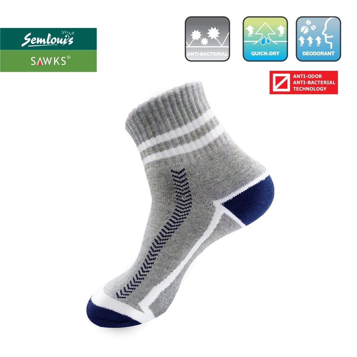 SP - Sport Ankle Sock Work Sock Extra Thick Sock Heavy Duty sock Deodorant  antibacterial- Assorted Color – Semlouis® Official | Quality Sock  Manufacturer & Wholesales | Everyday Comfort